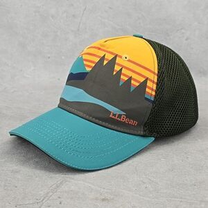 L.L. Bean Hat Outdoor Adjustable Snapback Light Blue‎ Green Color One Size Cap